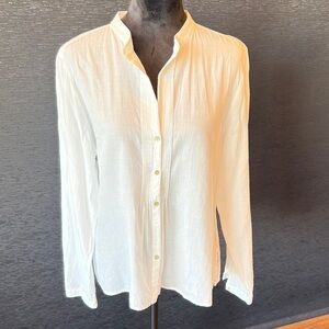 Eileen Fisher White cotton blouse